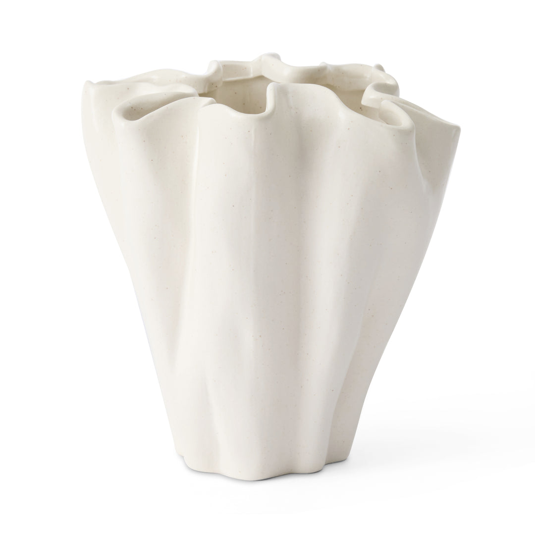 Ripple Cream Vase - Madras Link