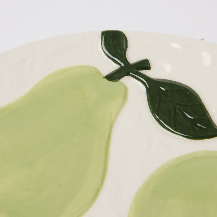Pear Tree Hand Painted Small Plate - Madras Link