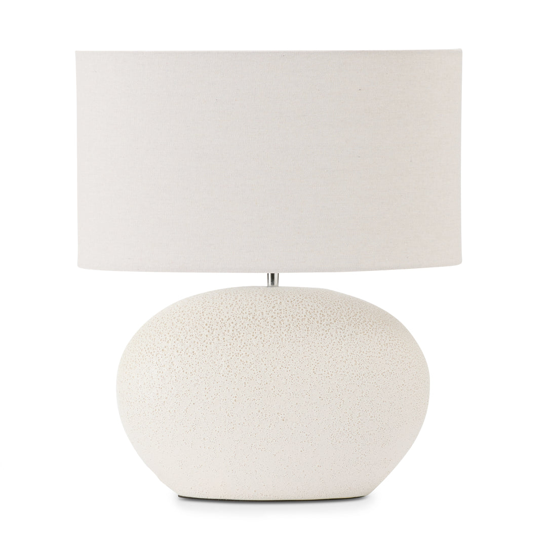 Owen White Textured Lamp - Madras Link