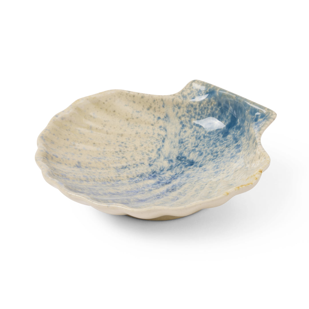 Scallop Blue Glazed Dish - Madras Link