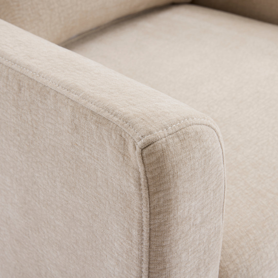 Beau Swivel Armchair Natural Slip Cover - Madras Link