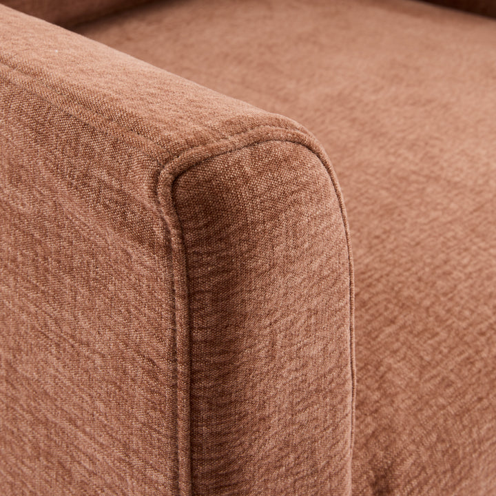 Beau Swivel Armchair Rust Slip Cover - Madras Link