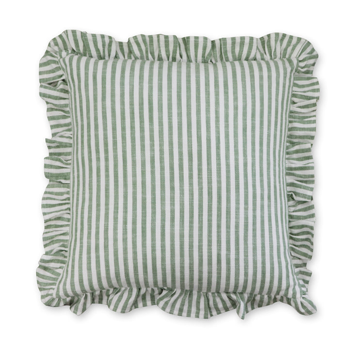 Ruffles Green Cushion - Madras Link