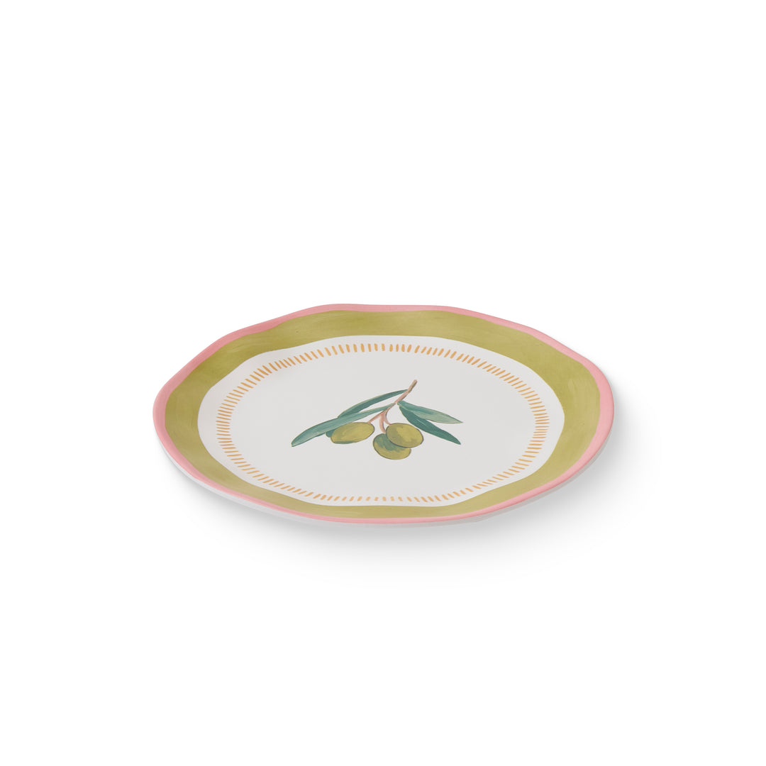 Fiesta Olive Melamine Small Plate - Madras Link