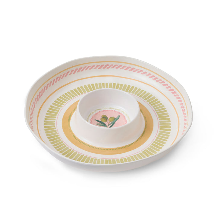 Fiesta Melamine Chip Dip Platter - Madras Link