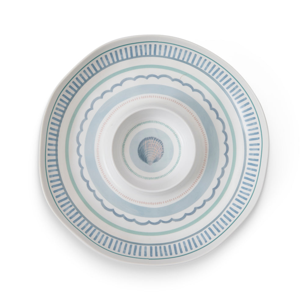 La Mer Melamine Chip Dip Platter - Madras Link