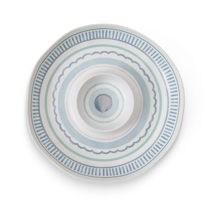 La Mer Melamine Chip Dip Platter - Madras Link