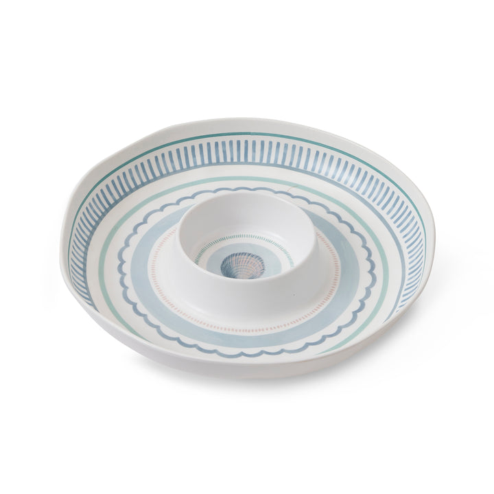 La Mer Melamine Chip Dip Platter - Madras Link
