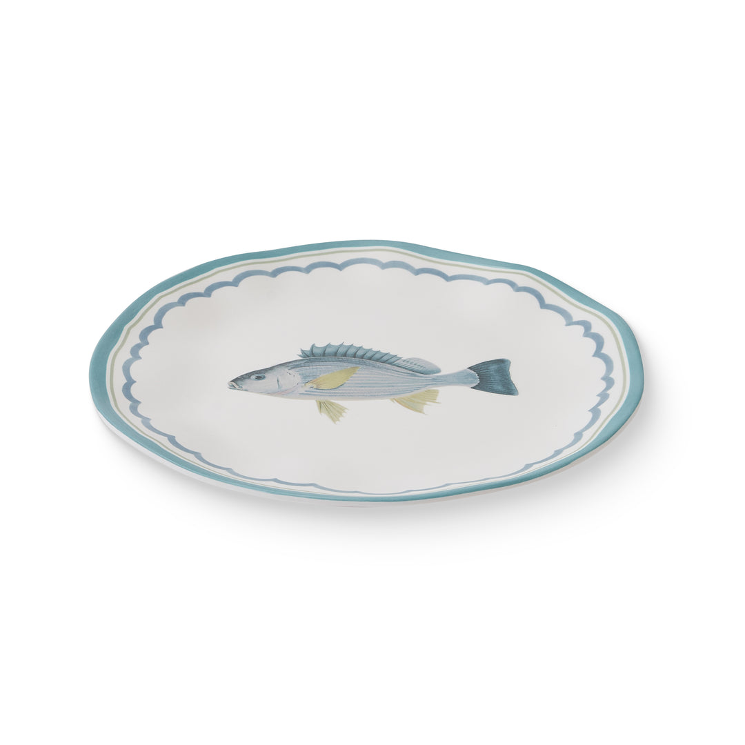 La Mer Fish Melamine Large Plate - Madras Link