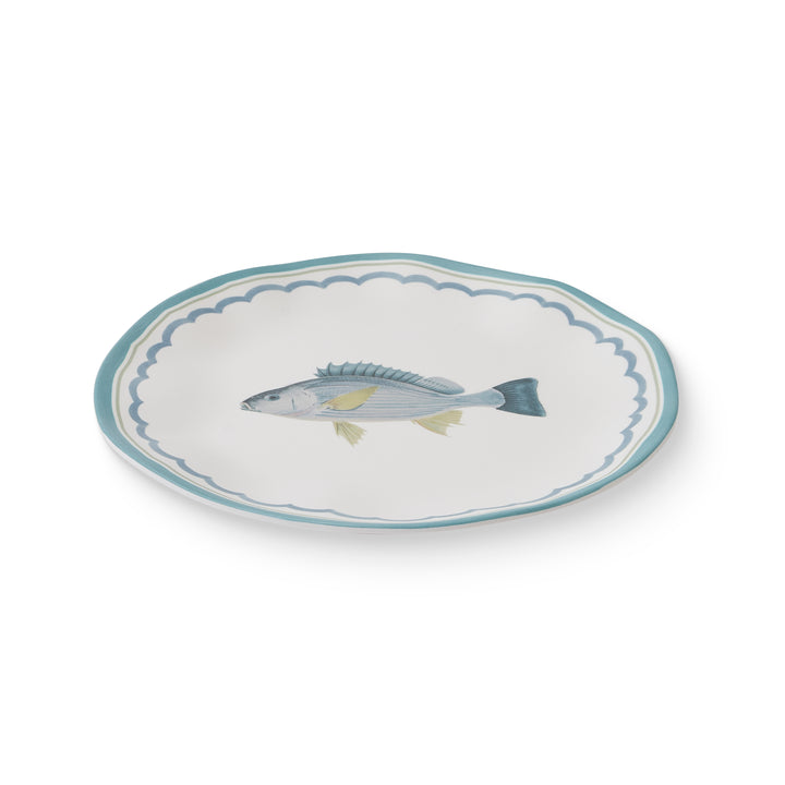 La Mer Fish Melamine Large Plate - Madras Link