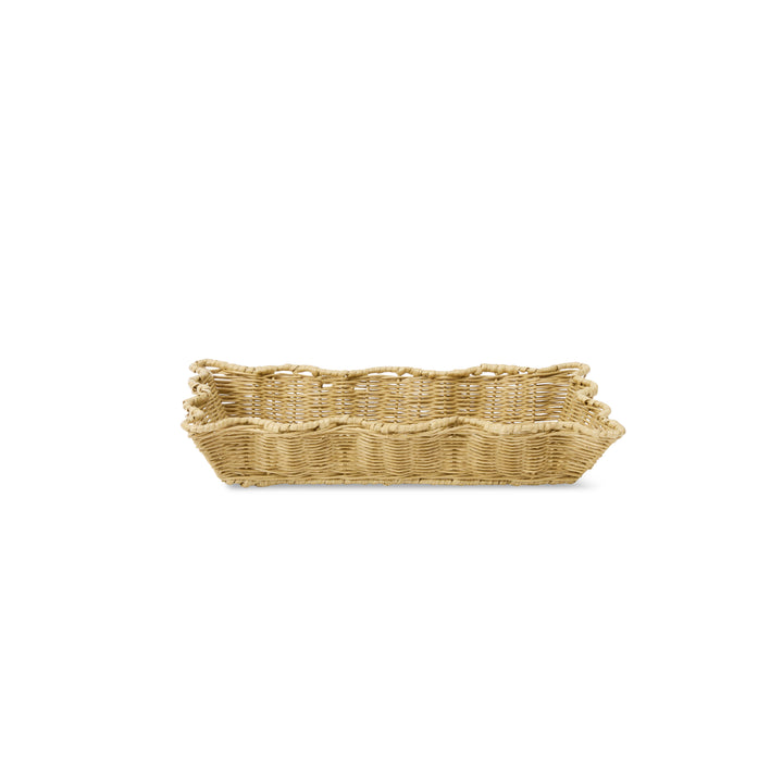 Clovelly Rattan Wavy Tray Set Of 2 - Madras Link