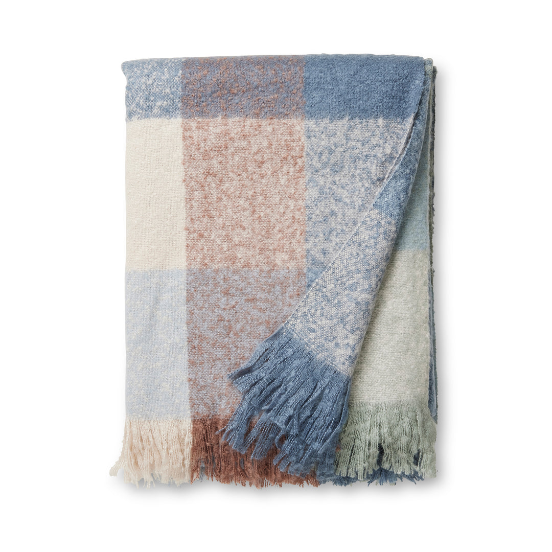 Dana Spruce Brushed Check Throw - Madras Link