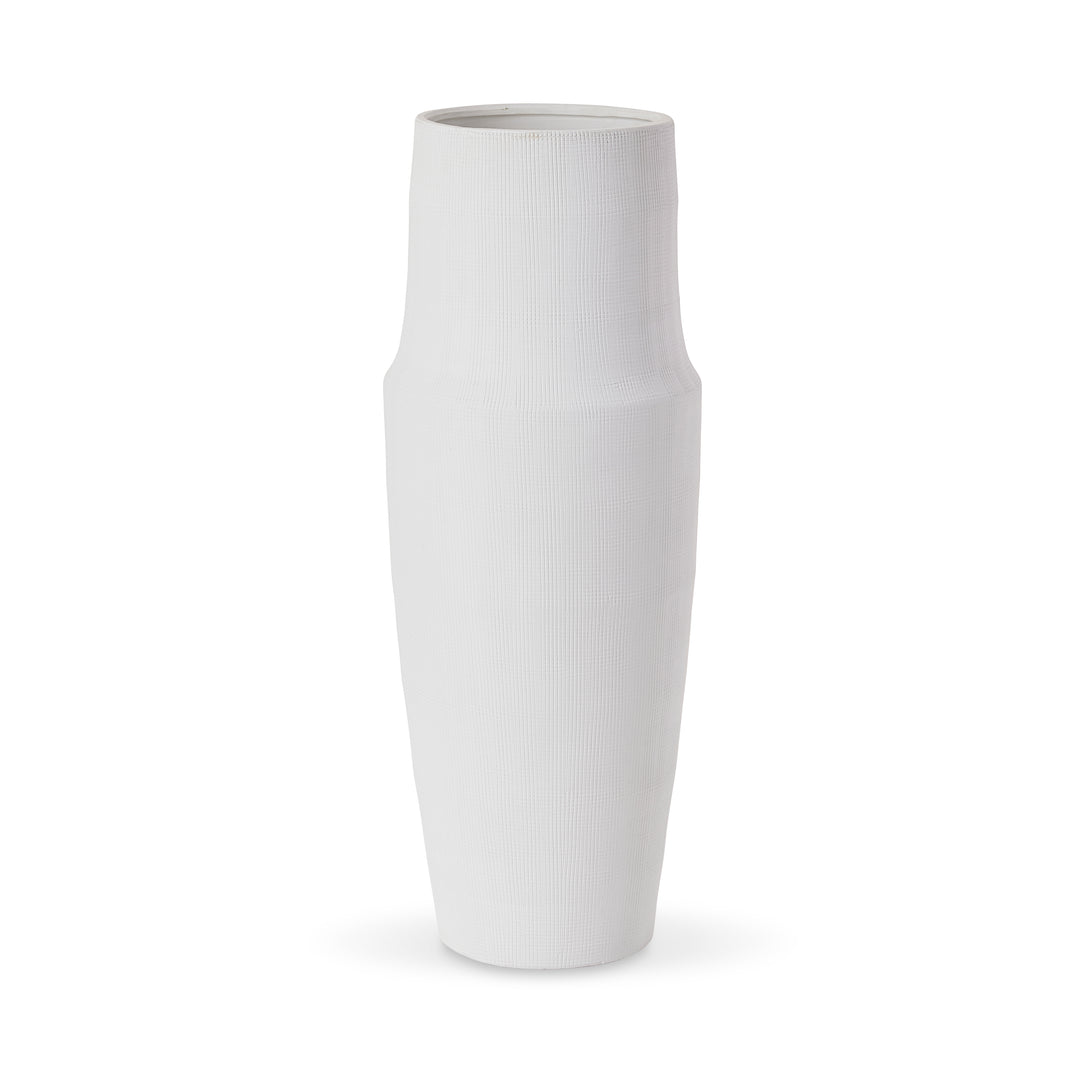 Nelson White Textured Vase Large - Madras Link