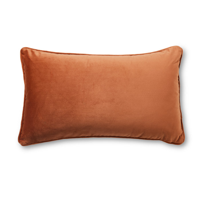 Mira Velvet Rust Lumbar Cushion - Madras Link