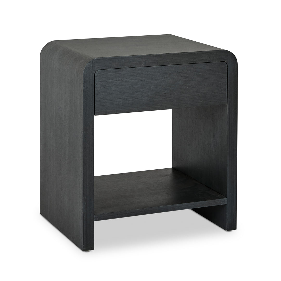 Nolan Black Bedside Table - Madras Link