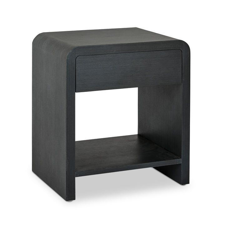 Nolan Black Bedside Table - Madras Link
