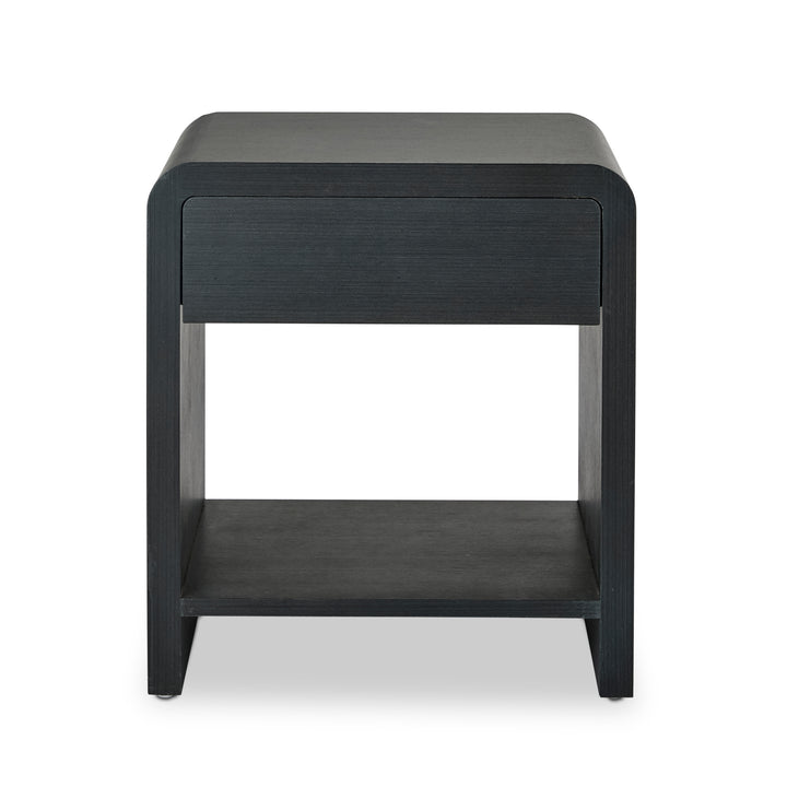Nolan Black Bedside Table - Madras Link