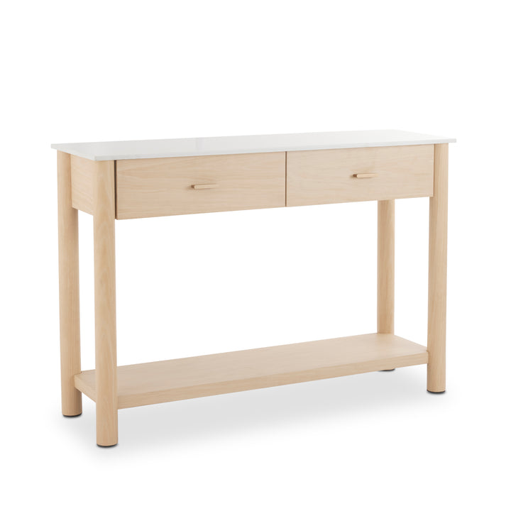 Somerset White Marble/Oak Console - Madras Link
