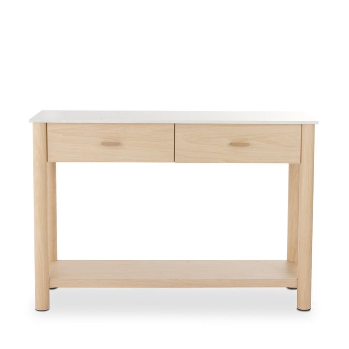 Somerset White Marble/Oak Console - Madras Link