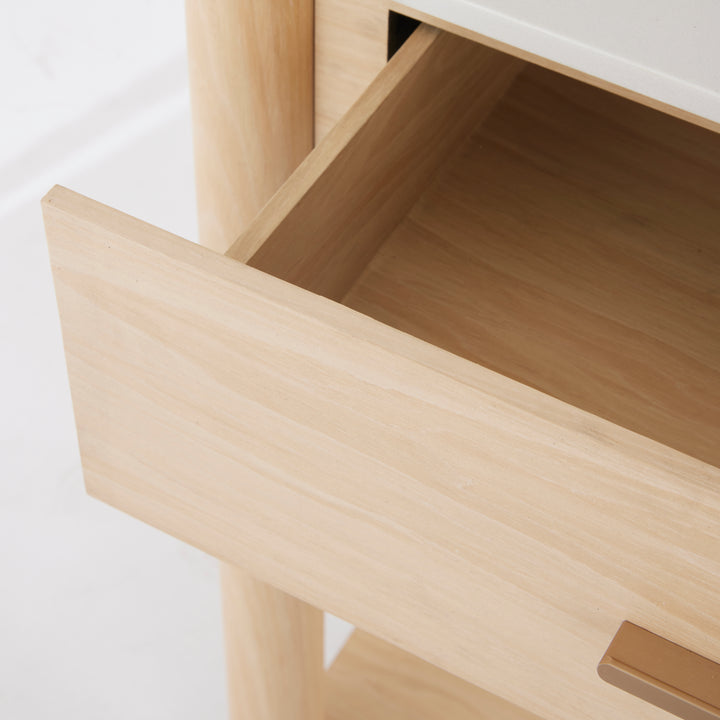Somerset White Marble/Oak Console - Madras Link