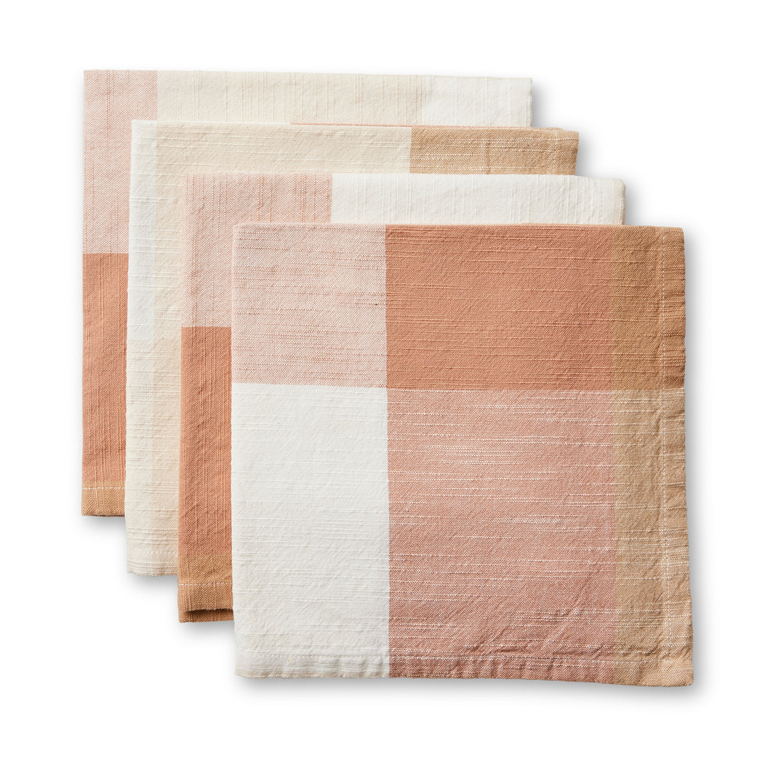 Heide Rust Check Napkin Set of 4 - Madras Link