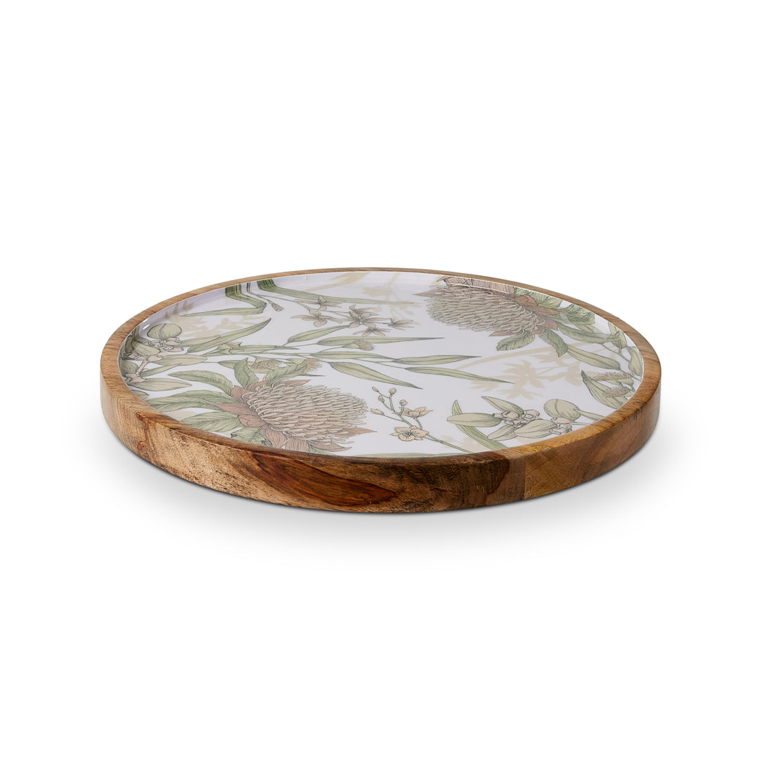 Glenelg Neutral Round Platter - Madras Link