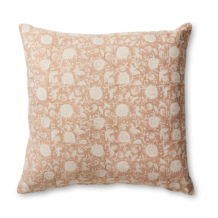 Delilah Rust Floral Block Print Cushion