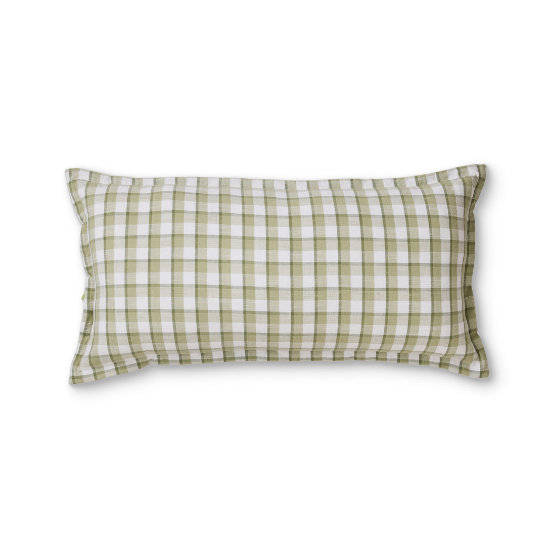 Maldon Green Check Lumbar Cushion