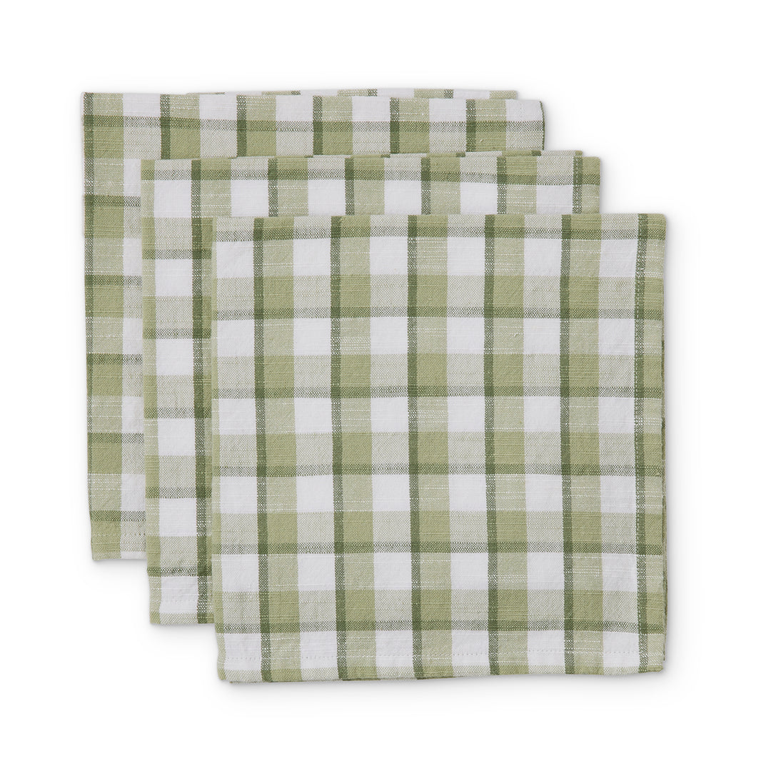 Maldon Green Check Napkin Set 4
