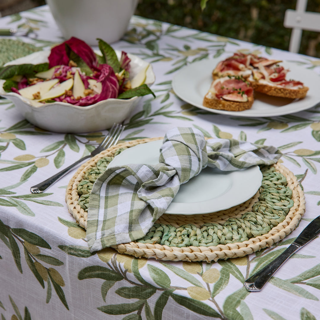 Maldon Green Check Napkin Set 4