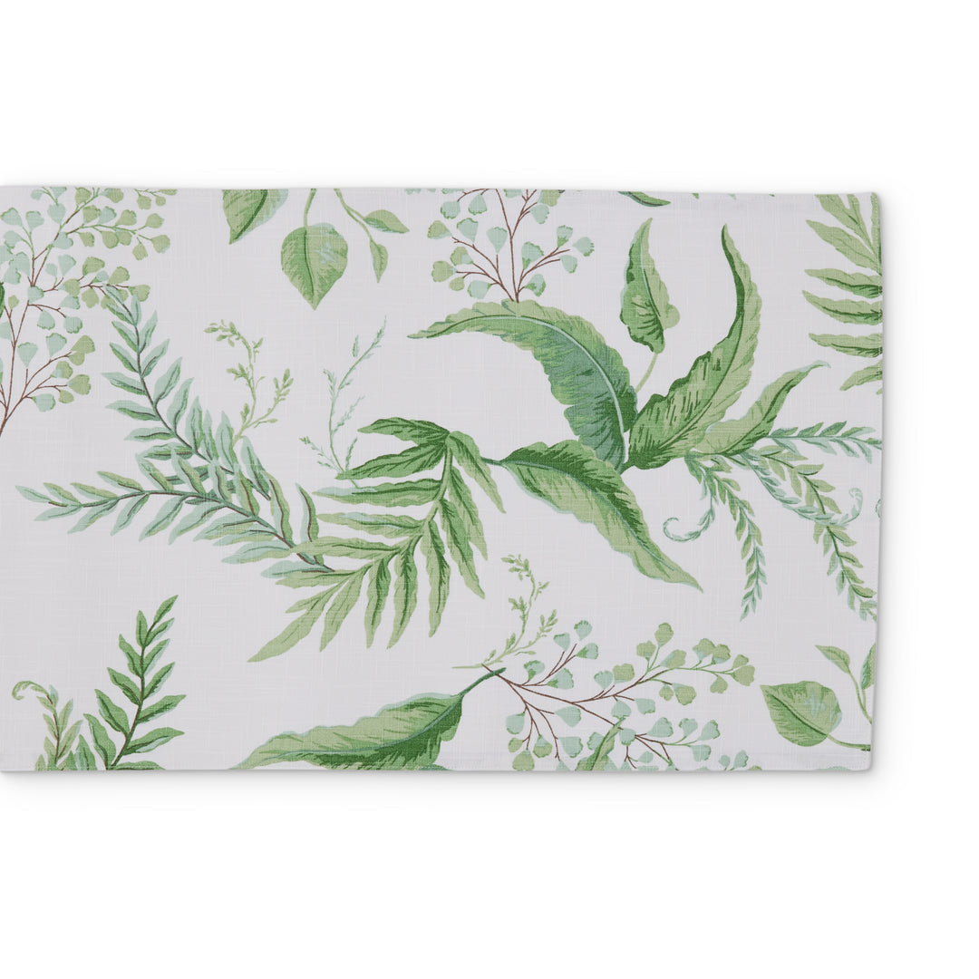 Fern Green/Blue Table Runner - Madras Link