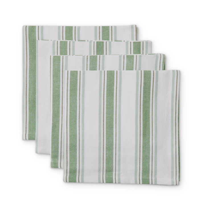Fern Green/Blue Stripe Napkin Set of 4 - Madras Link