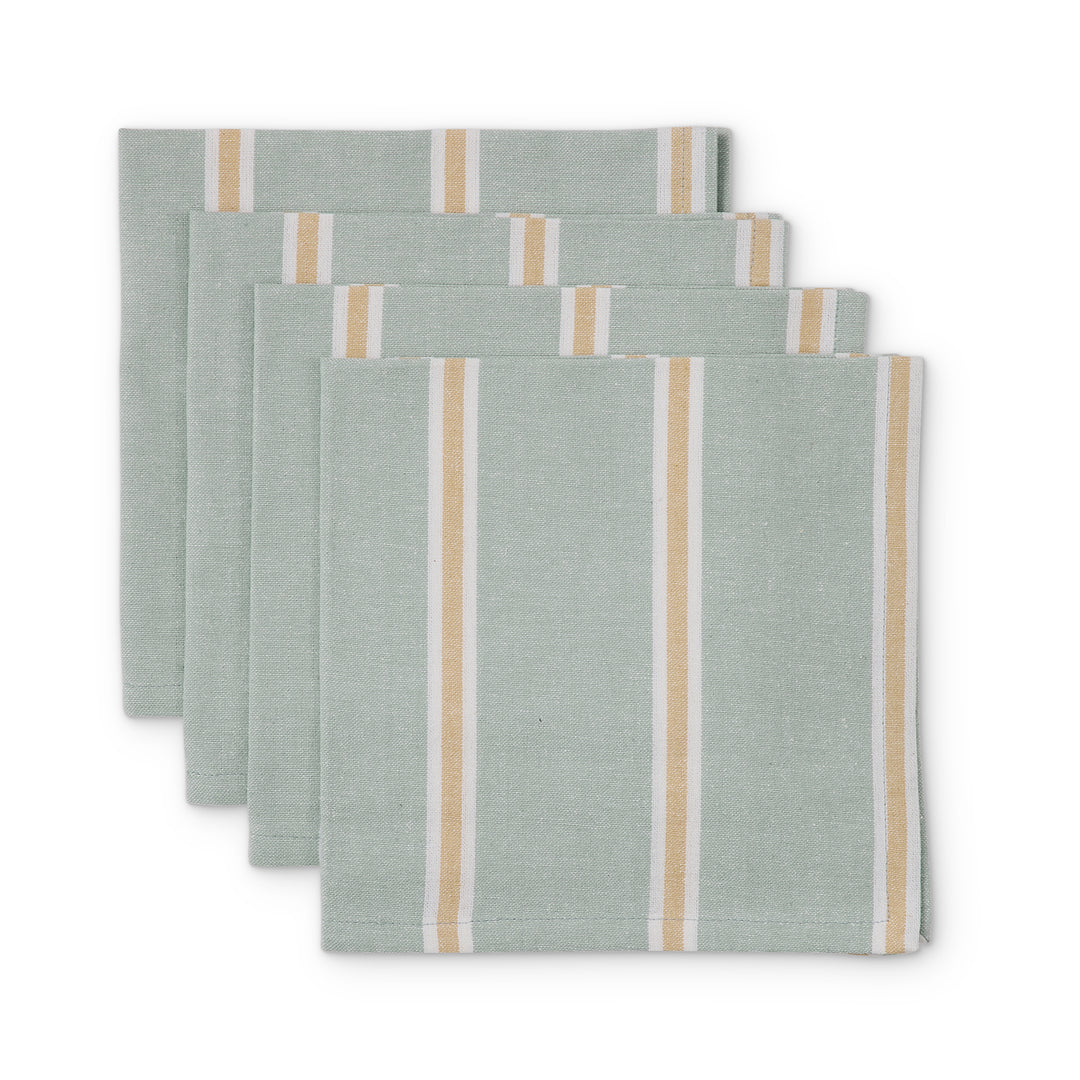 Kiama Blue Stripe Napkin Set 4 - Madras Link