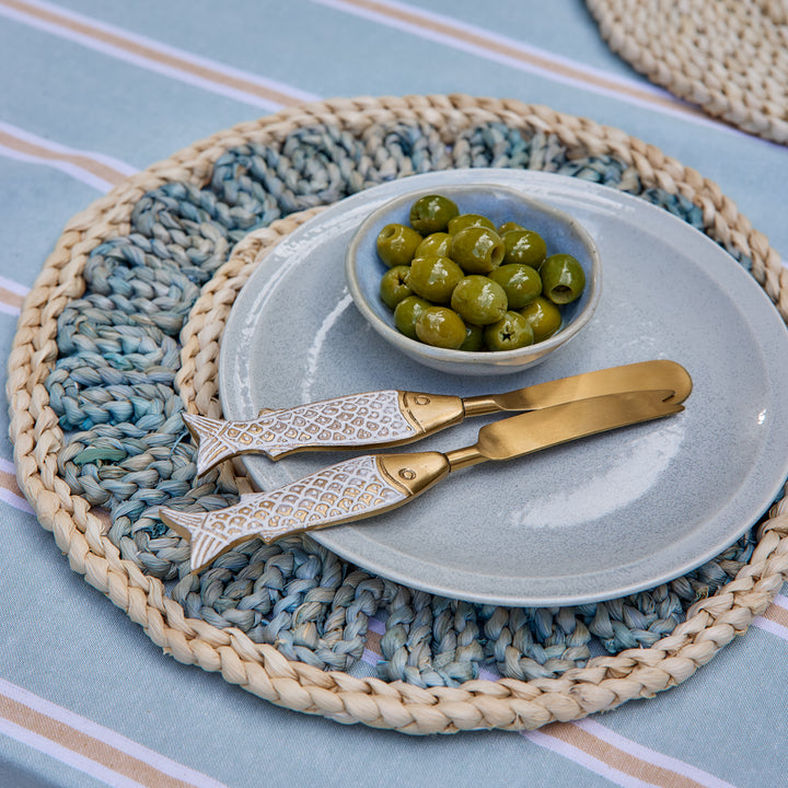 Seychelles Brass Fish Cheese Set