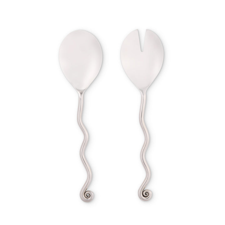 Hydra Silver Salad Server Set