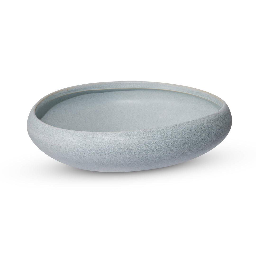 Oslo Matte Soft Blue Shallow Bowl