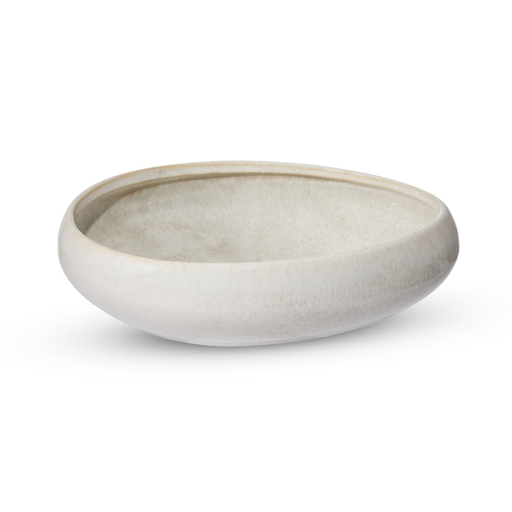 Oslo Reactive Ivory Shallow Bowl - Madras Link