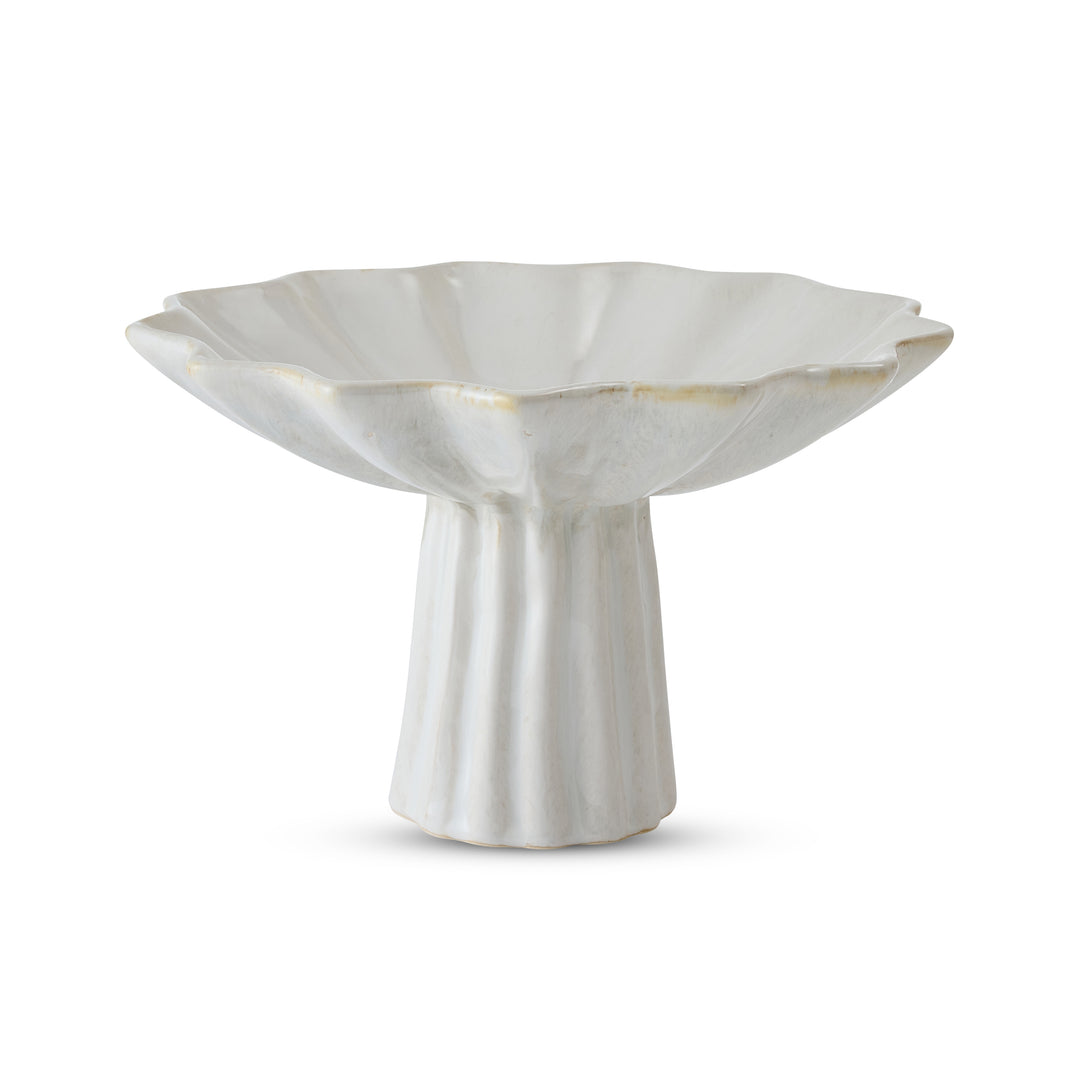 Carey Reactive Ivory High Footed Bowl - Madras Link