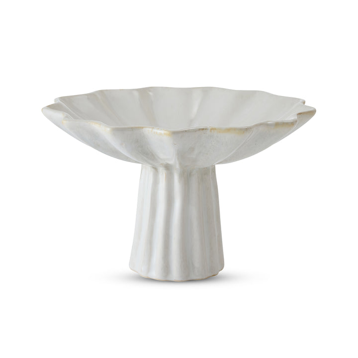 Carey Reactive Ivory High Footed Bowl - Madras Link