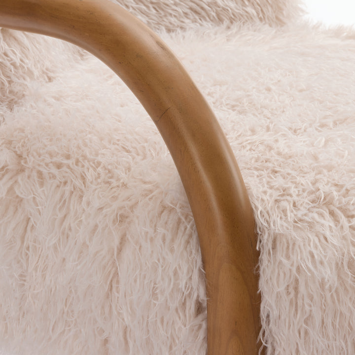 Kristoff Ivory Faux Fur Chair
