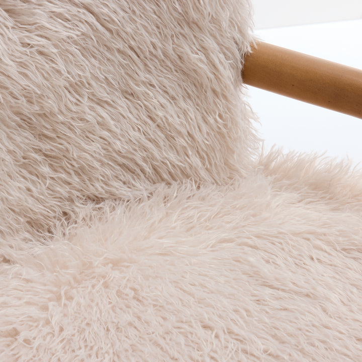 Kristoff Ivory Faux Fur Chair