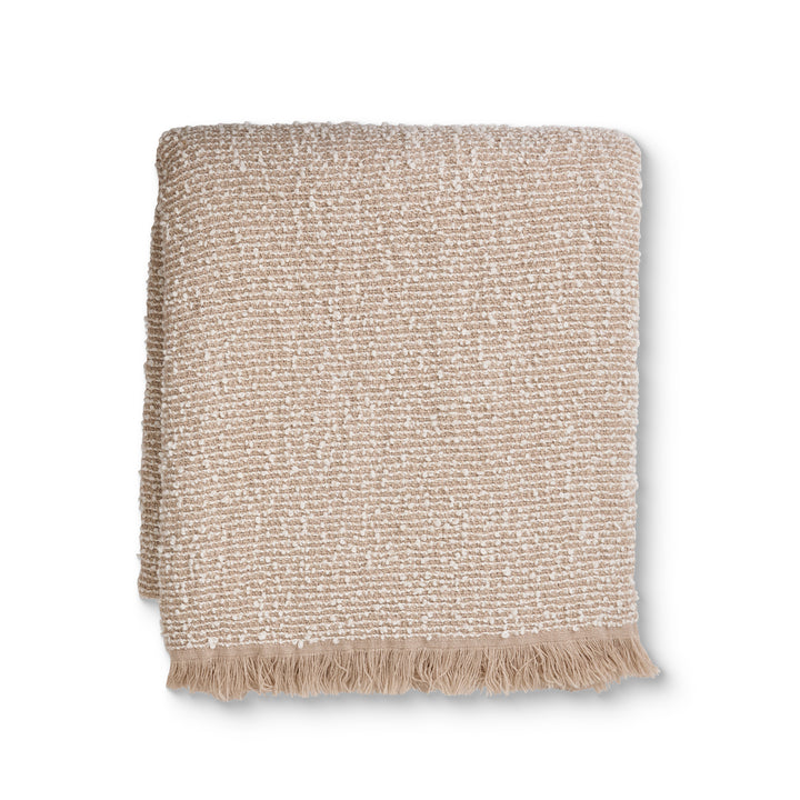 Clara Beige/Cream Throw - Madras Link