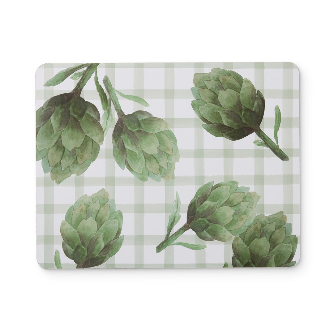 Artichoke Rectangle Hard Placemat Set of 4