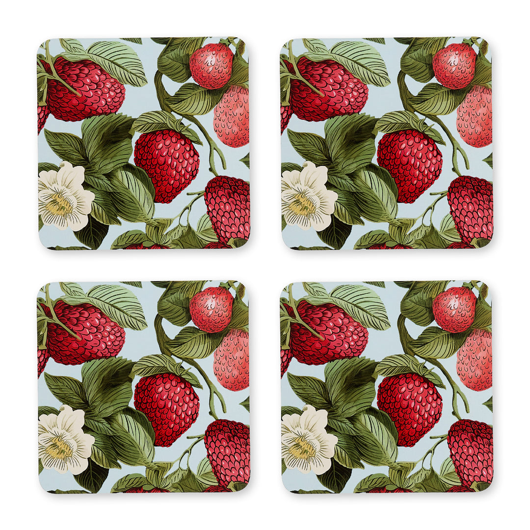 Strawberry Field Square Hard Coaster Set of 4