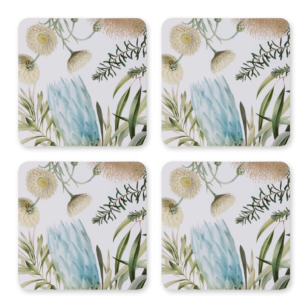 Native Garden Square Hard Coaster Set of 4