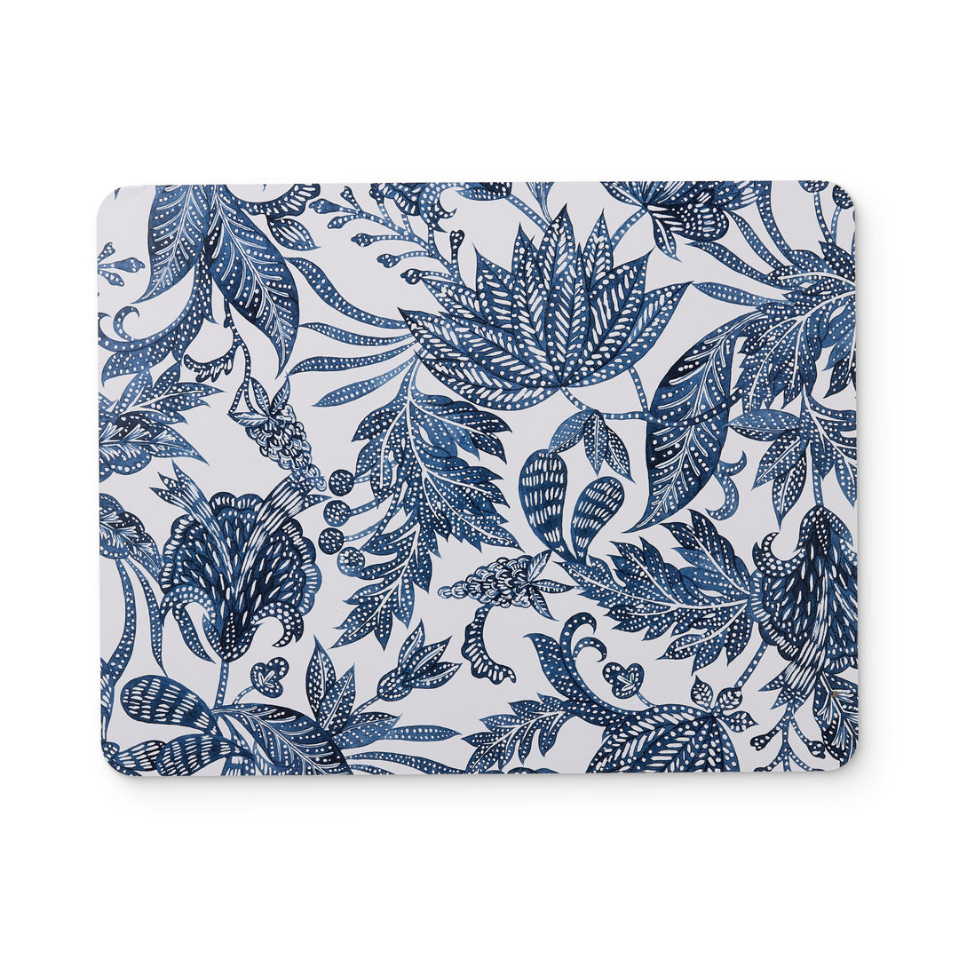 Samara Dark Blue Rectangle Hard Placemat Set of 4