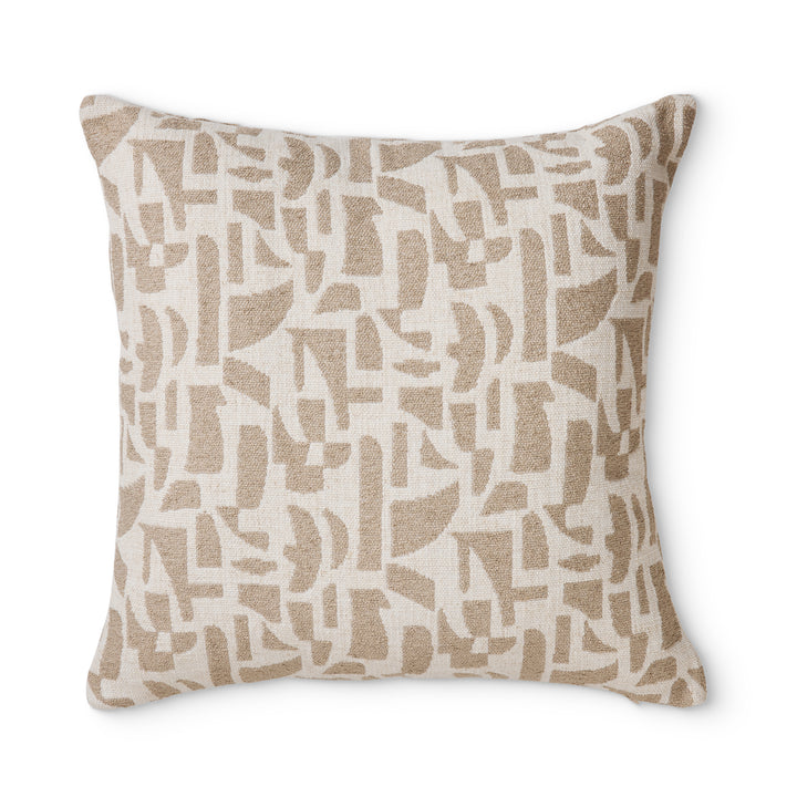 Metro Taupe Jacquard Cushion - Madras Link