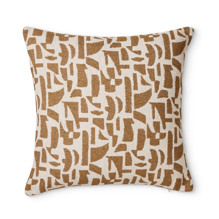 Metro Toffee Jacquard Cushion - Madras Link