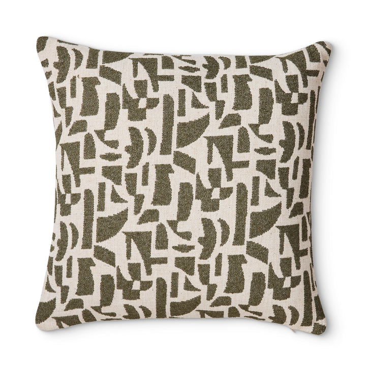 Metro Olive Jacquard Cushion
