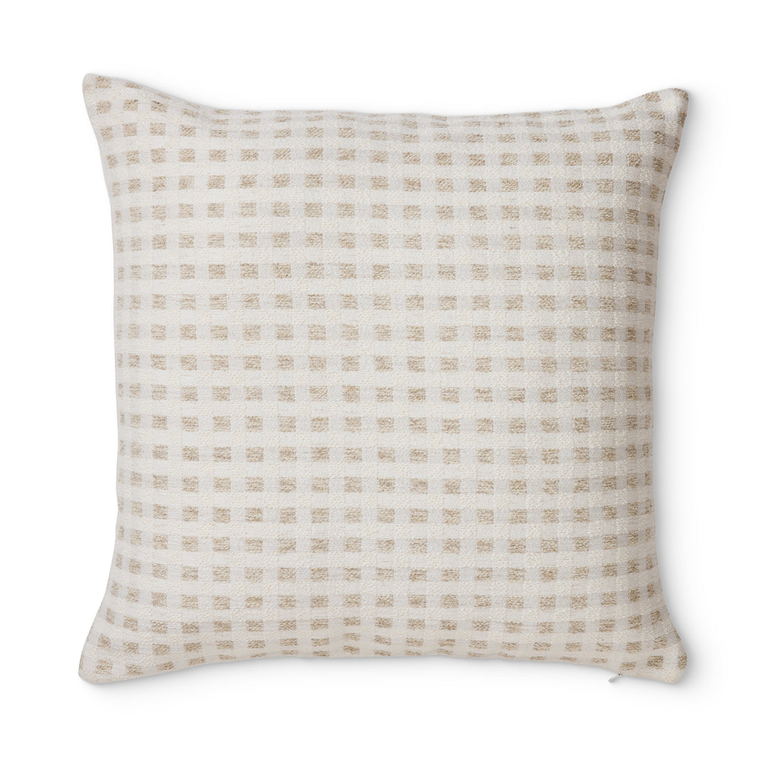 Checkers Cream/Beige Cushion - Madras Link